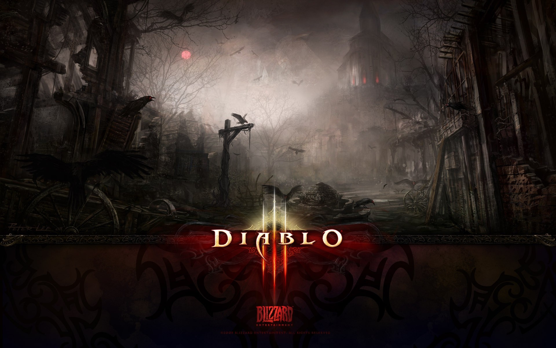 diablo dark light art eerie painting