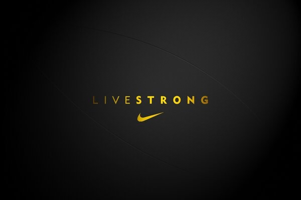 Nike Livestrong minimalistische schwarze Tapete