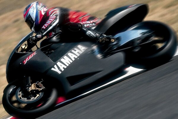 Speed. Photo with a yamaha motorcycle