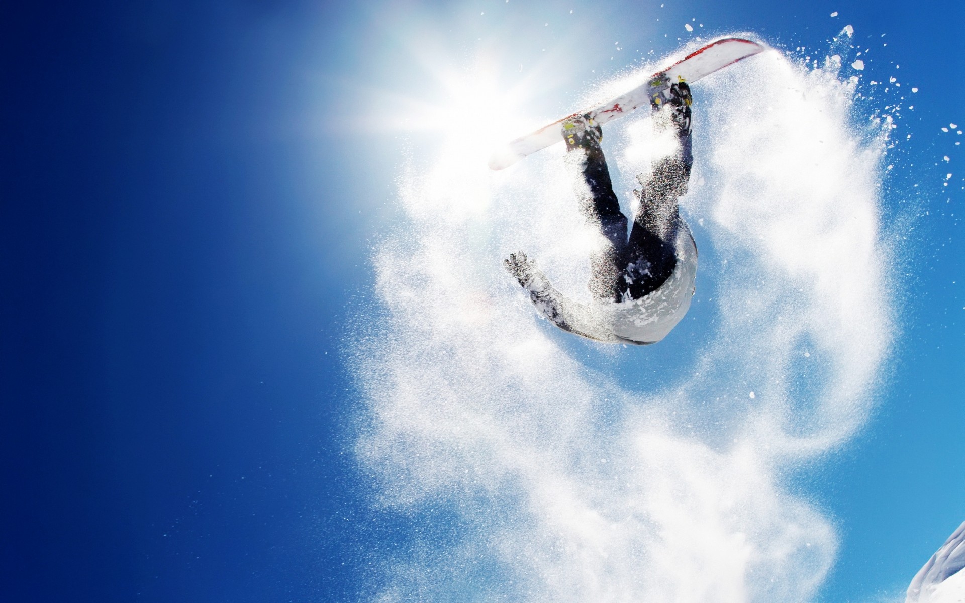 snowboard sky outdoors daylight air weather desktop nature winter cold high winter sport extreme sports snowboarding