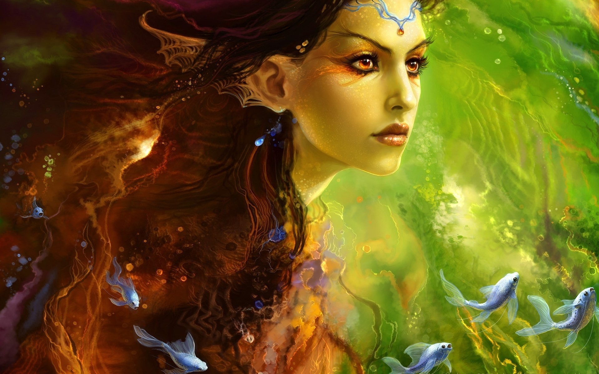 fantasy portrait art girl woman fashion beautiful adult magic fairy model artistic face