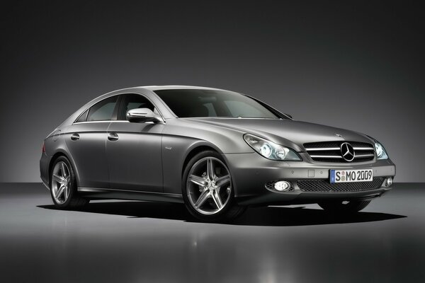 Mercedes-Benz car on a gray background