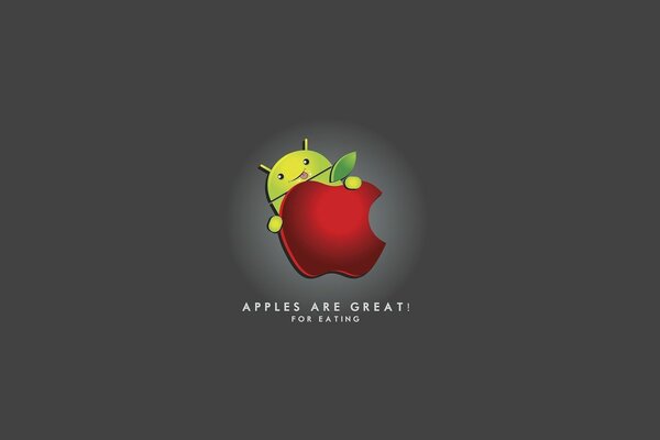 Apple. Android. Logos. Design
