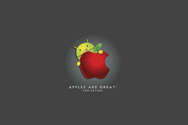 Apple. Android. Logotipos. Diseño