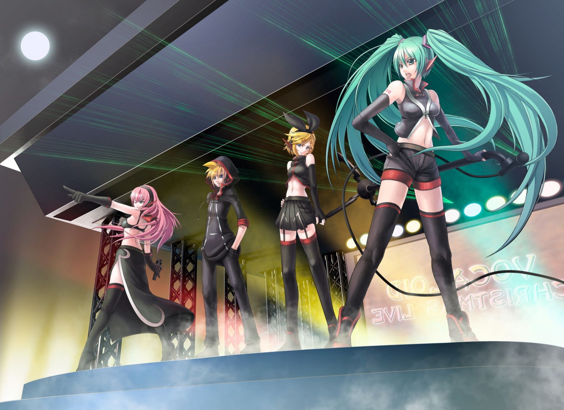 Concert music Vocaloid Miku Luka Rin len song anime - Phone wallpapers