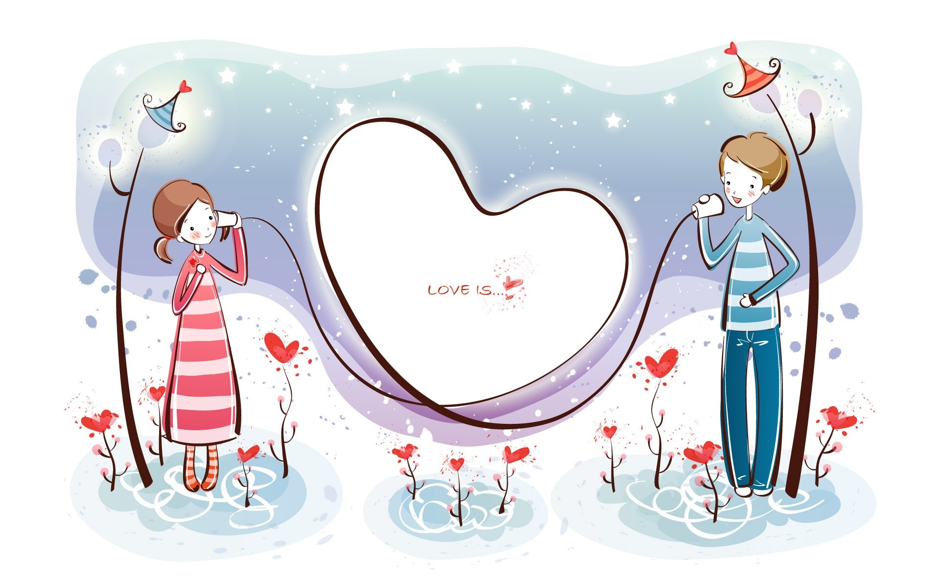 drawings illustration vector sketch graphic desktop design character art girl boy background heart