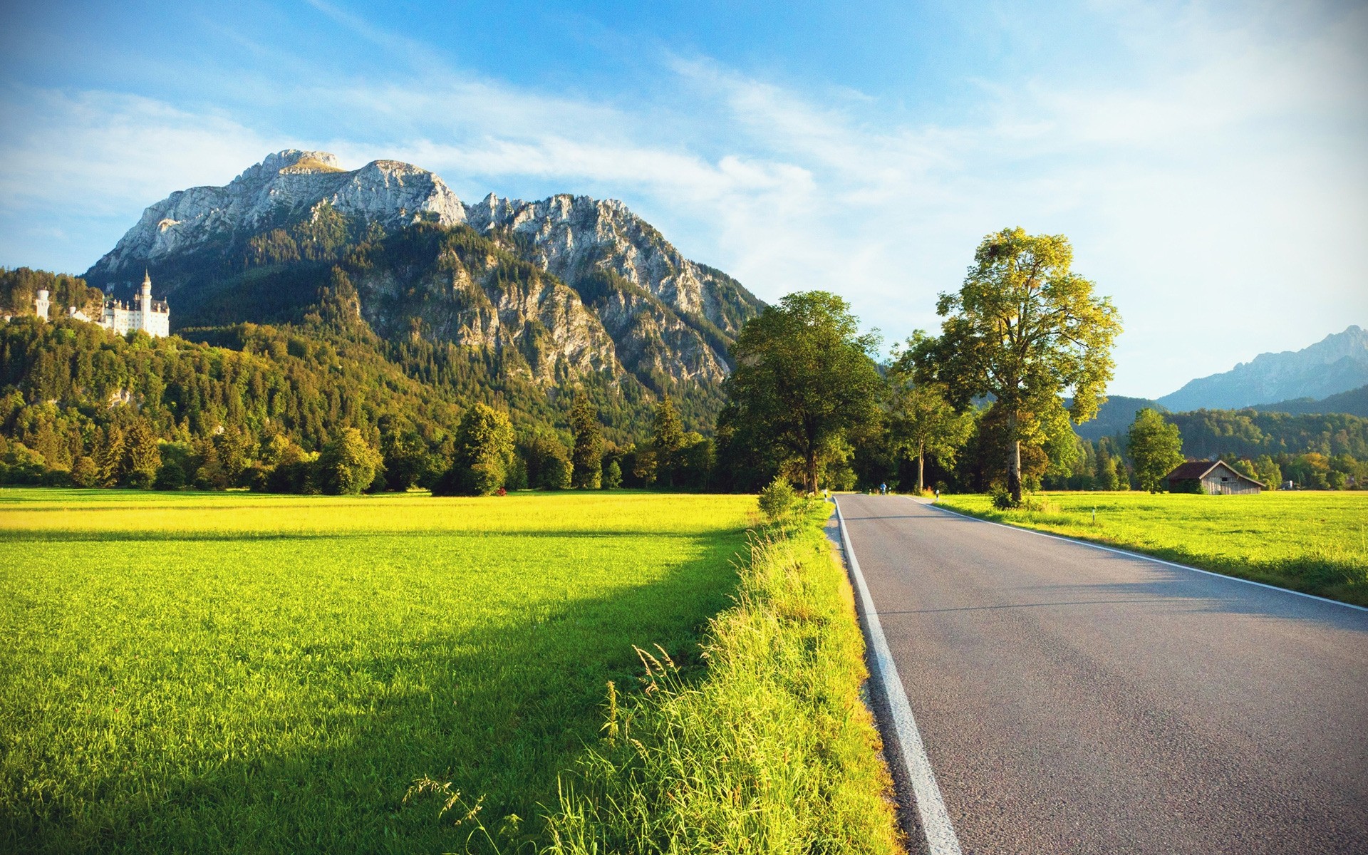 landscapes landscape road tree nature mountain travel outdoors sky scenic grass rural countryside wood hill daylight summer hayfield