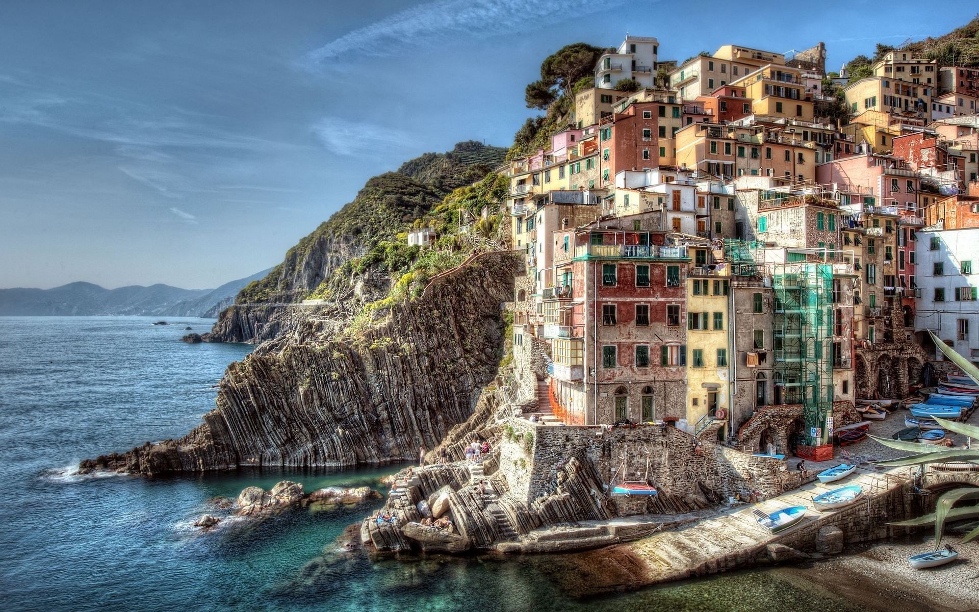 italy sea travel seashore water tourism architecture sky city sight town landscape ocean scenic vacation beach boat building destination house coast rocks