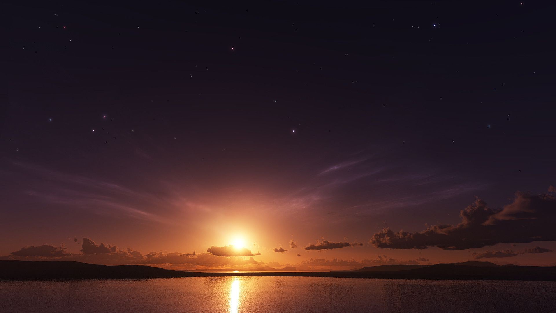 the sunset and sunrise moon sunset sun astronomy sky dawn dusk evening water landscape eclipse nature lake sea beach reflection