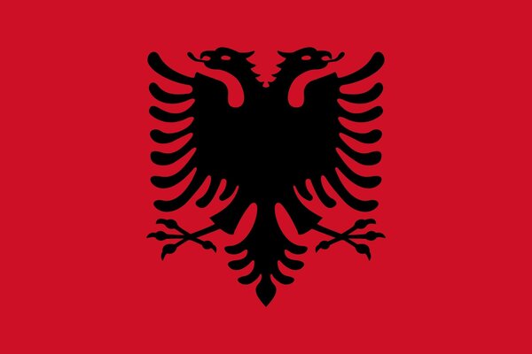 Bandera nacional de Albania símbolo