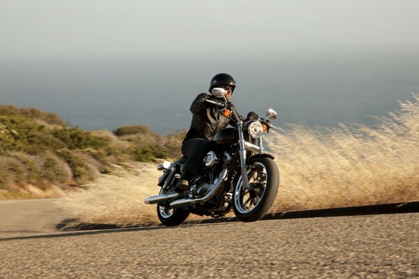 Harley davidson on the road