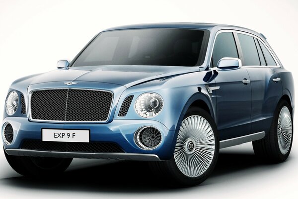 Bentley blu con dischi fantastici