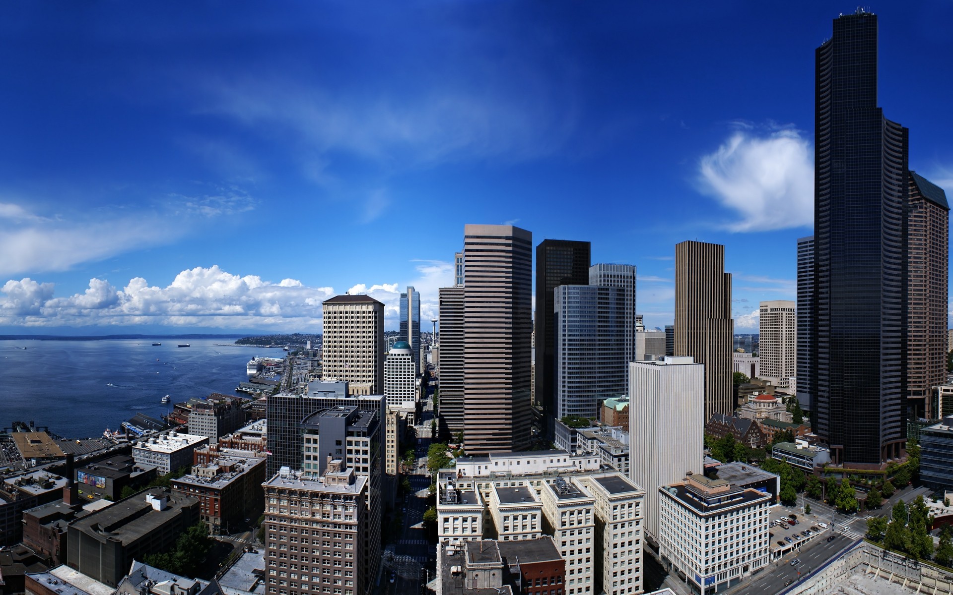 usa stadt wolkenkratzer skyline architektur innenstadt stadt büro haus reisen modern wirtschaft himmel städtisch finanzen uferpromenade hafen wasser dämmerung amerika panorama usa bna uns