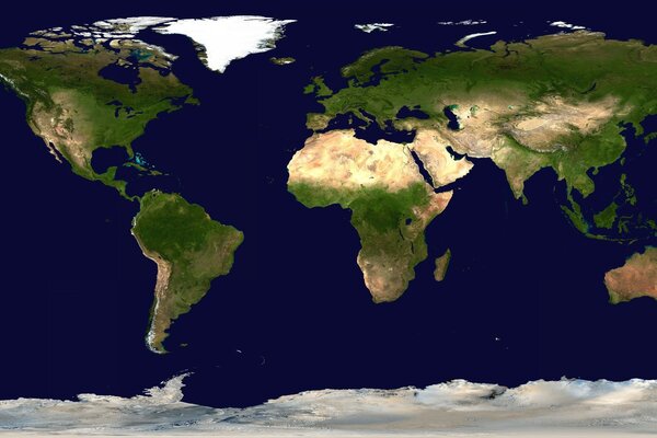 Mapa de la tierra en color