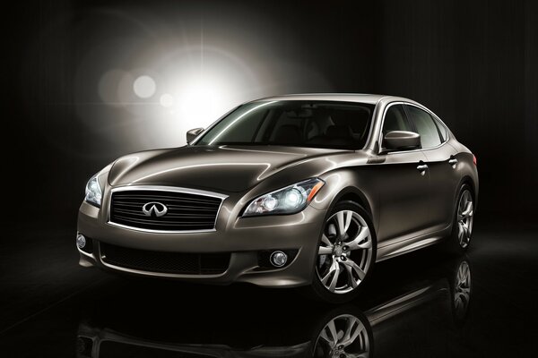 Infiniti car on a black background