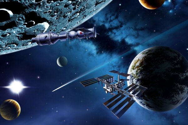 Station internationale Mir dans l espace