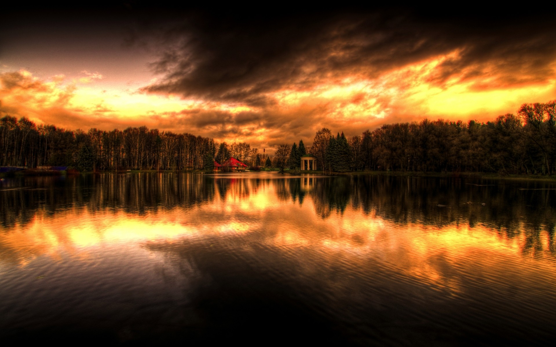 landschaft sonnenuntergang dämmerung wasser reflexion abend see dämmerung fluss im freien landschaft natur licht himmel sonne herbst wolken haus drh dunkel