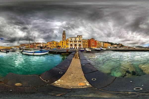 Foto panorámica de la ciudad italiana