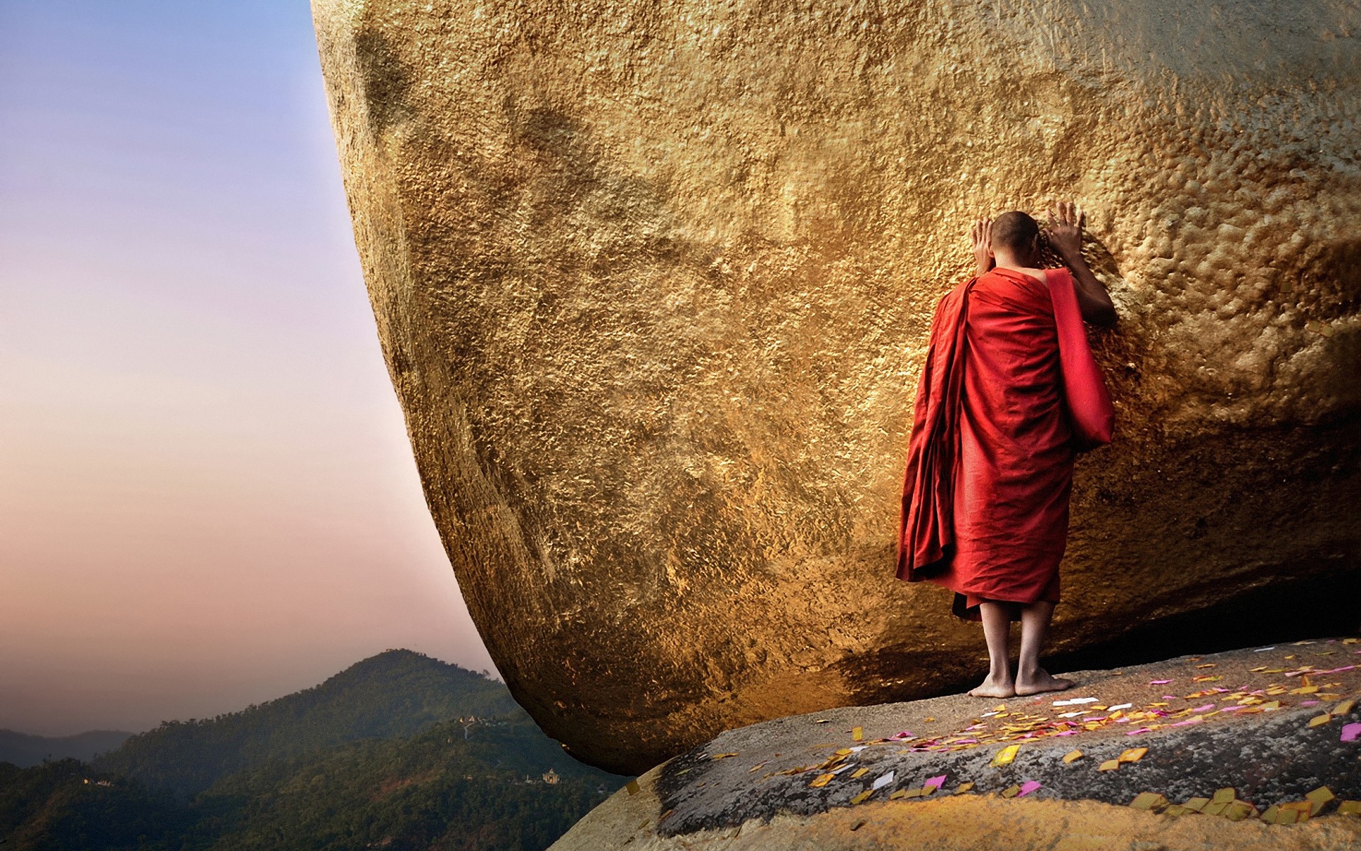 andere städte reisen eine rock im freien erwachsene landschaft berge mönch burma tempel religion