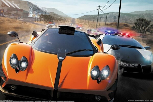 Nfs hot pursuit thirst for speed racing cop lamborghini