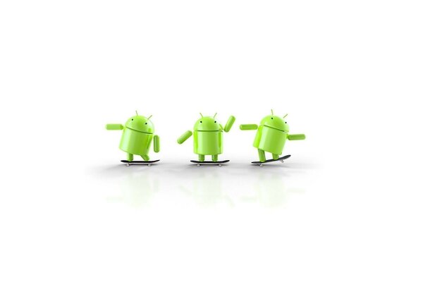 Android figurine dancing trayum