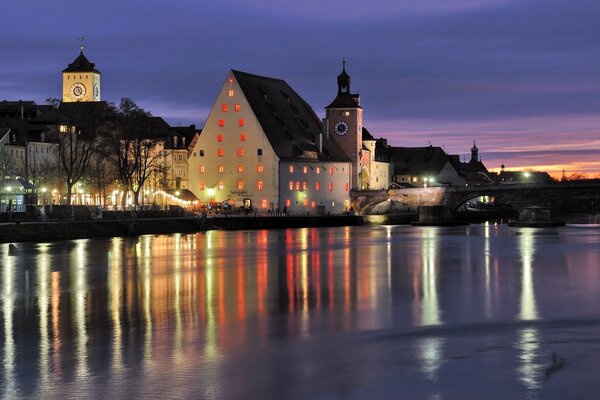 Ville d Allemagne sur le rivage