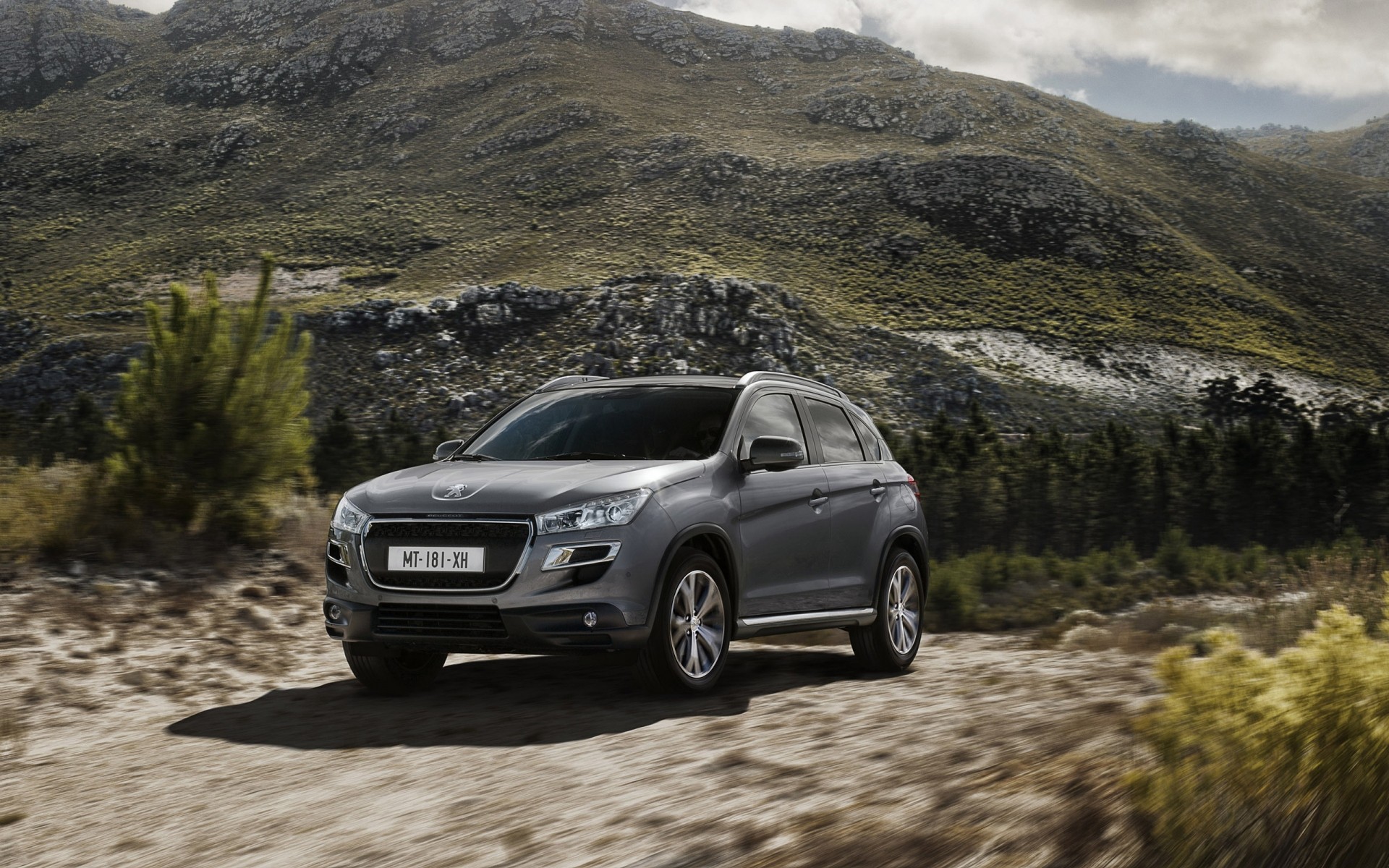 peugeot auto auto landschaft mittags reisen straße berge