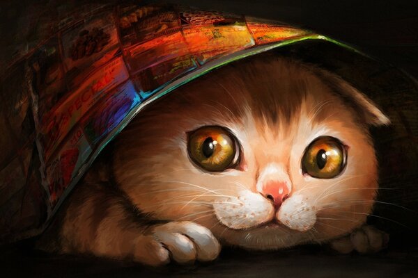 Pintura encantadora del gato