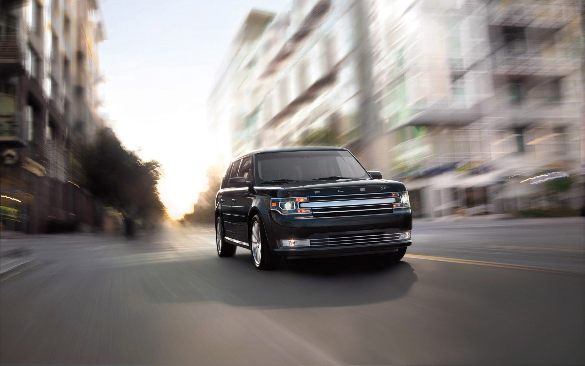 ford coche desenfoque carretera coche sistema de transporte calle tráfico asfalto acción acera viajes prisa ciudad rápido unidad negro ford flex