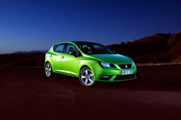 Seat verde contra o céu azul