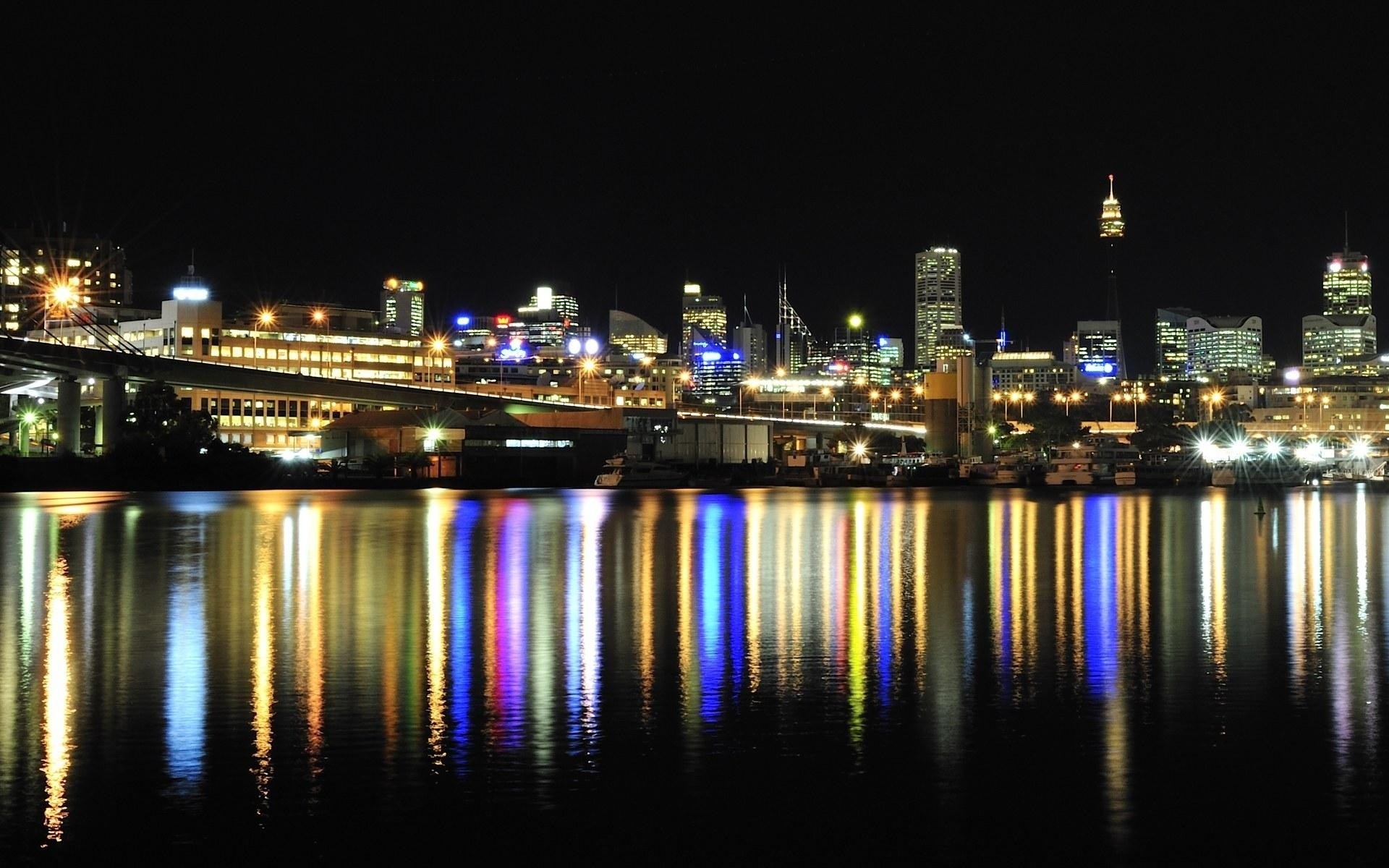 australia miasto miasto architektura śródmieście odbicie woda rzeka most dom wieczór skyline miejski podróż zmierzch nowoczesne światło podświetlane biznes wieżowiec niebo