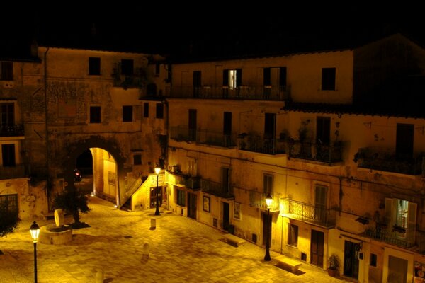 Urban evening Italian landscape