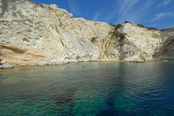 Italienische Landschaft, Meer und Felsen