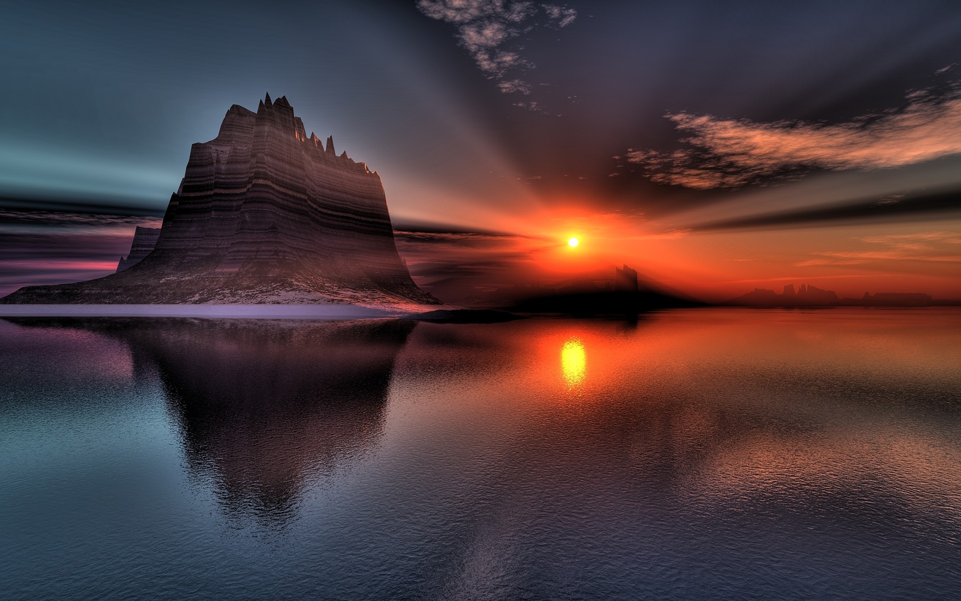 landschaft sonnenuntergang dämmerung sonne wasser abend dämmerung himmel landschaft reisen reflexion natur strand im freien see steine hintergrund