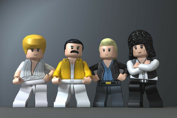 Figurines du groupe queen de lego