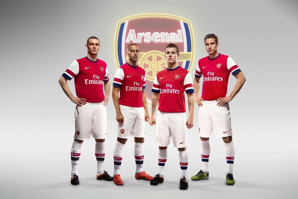 Arsenal futbol takımının futbolcularının fotoğrafı