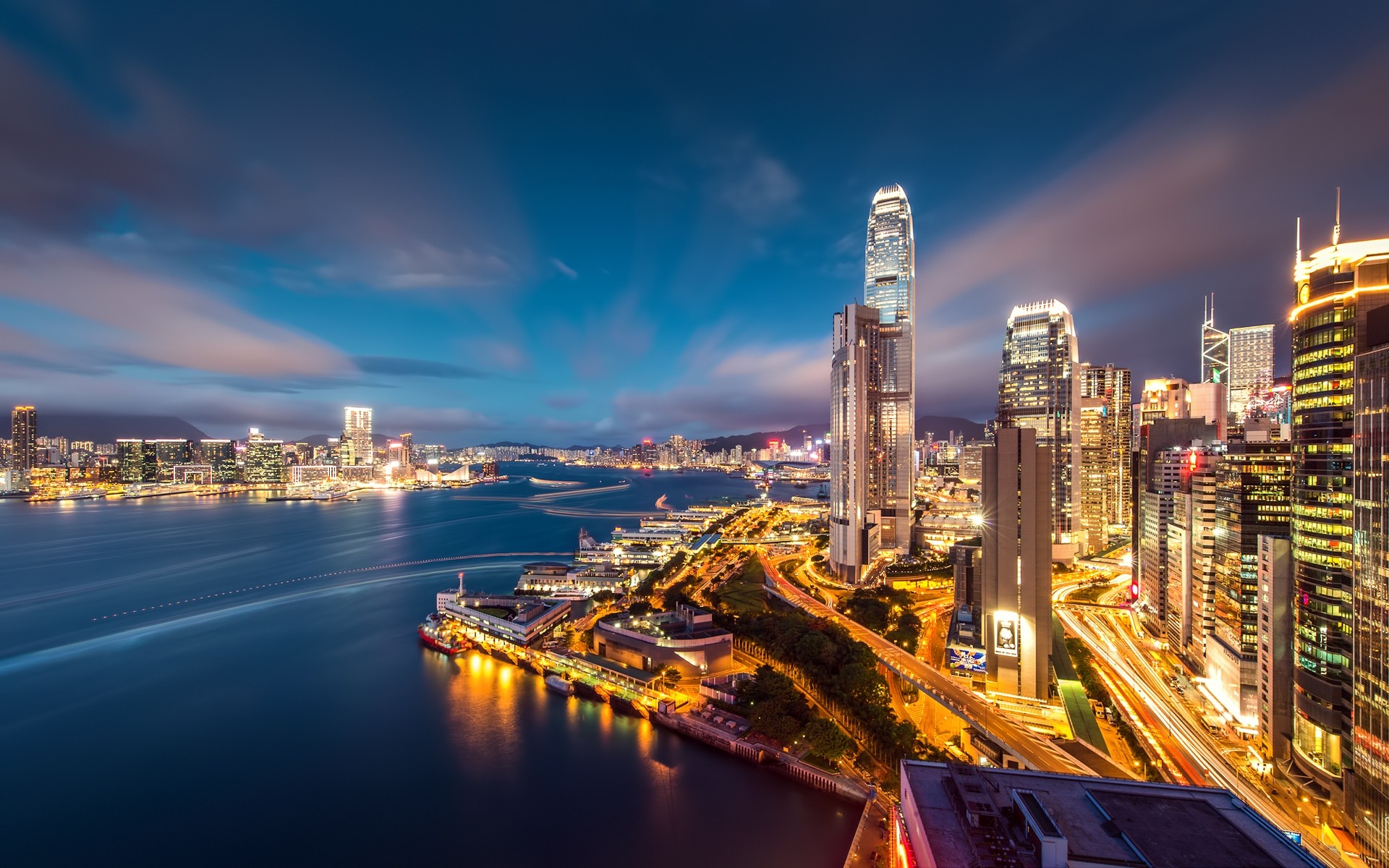 china cidade cidade centro da cidade arranha-céu skyline crepúsculo arquitetura viagens urbano tráfego casa negócios ponte noite iluminado céu água escritório pôr do sol rio edifícios baía luz noite