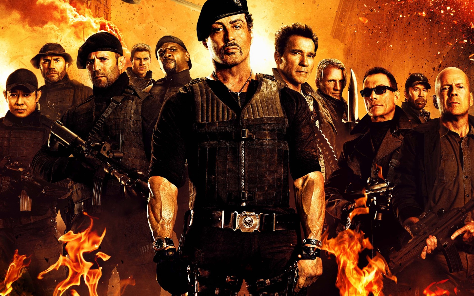 películas llama banda hombre música humo banda adulto músico retrato rendimiento fiesta mujer peligro rebelión barney ross bruce willis sylvester stallone arnold schwarzenegger the expendables