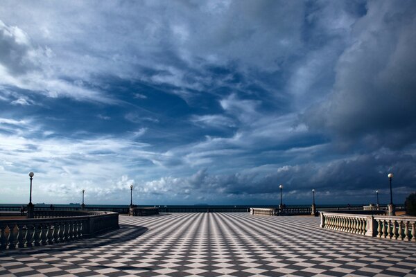 Terraza al aire libre en Italia