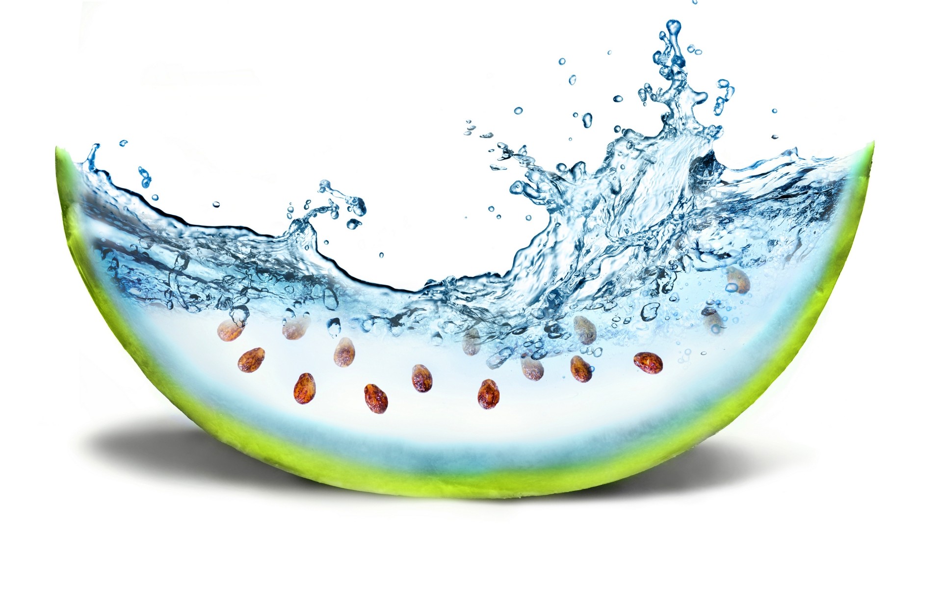 fantasy motion drop bubble splash wet ripple drink liquid clear refreshment water clean fruit underwater freshness healthy food flow purity droplet seeds design slice