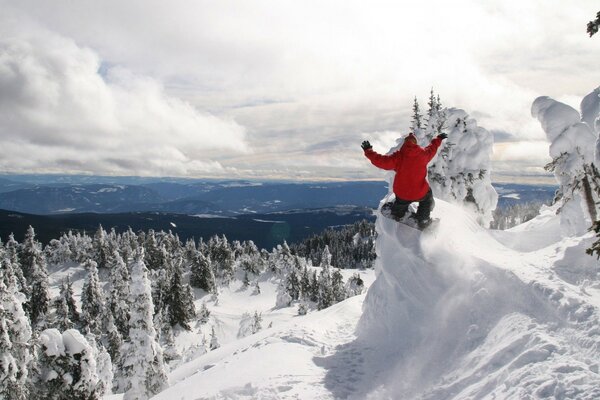 Snowboard a gran altura