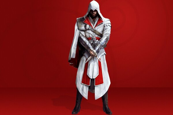 Assassin on a red background