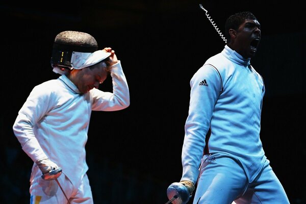 Olympic Fencing Games leave after the fight