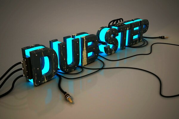 Letras grandes con substrato azul