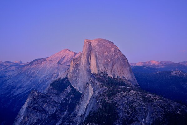 Beautiful mountain peaks against the sky