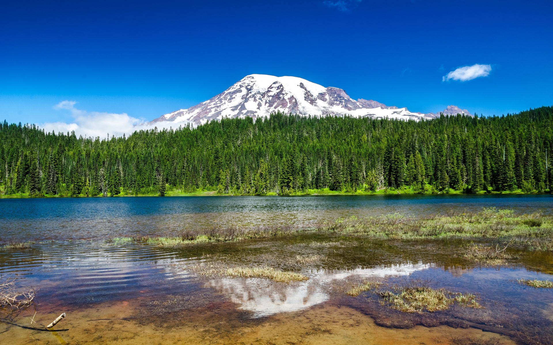 landschaft see berge landschaft landschaftlich wasser reflexion natur im freien schnee tageslicht reisen himmel holz majestätisch baum vulkan tal bäume