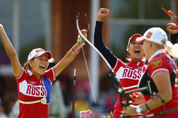 Sieg Russlands im Wettbewerb bei den Olympischen Spielen