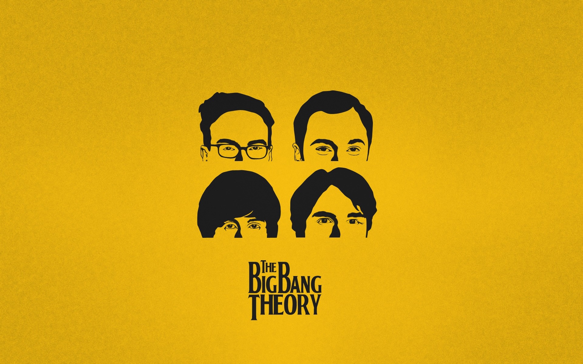 tv-serie desktop kunst silhouette abstrakt vintage illustration retro design vorlage urknalltheorie urknall sheldon sheldon cooper beatles