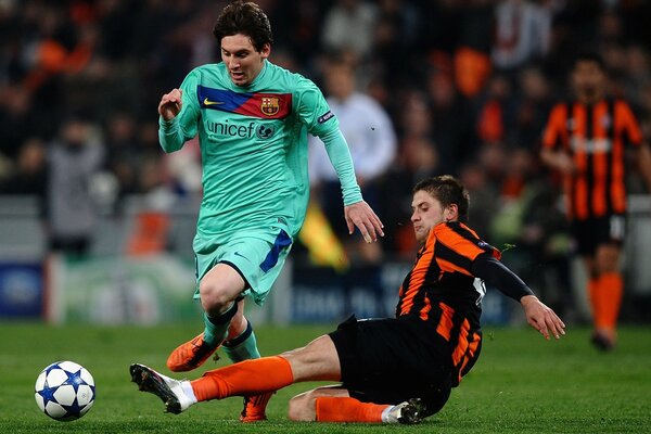 Passing the ball at a football match