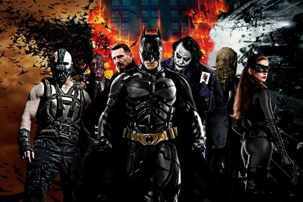 Batman. Bataille. Fond d écran épique